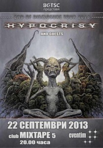 Hypocrisy 2013 Poster SOFIA, BULGARIA