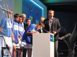 Alex Nikolov with Franz Anton Beckenbauer